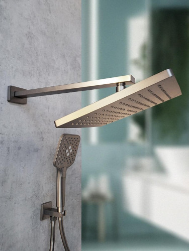 Душевая система AltroBagno Lamberto 040411 GM с термостатом цвет Оружейная сталь