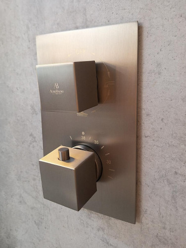 Душевая система AltroBagno Lamberto 040411 GM с термостатом цвет Оружейная сталь