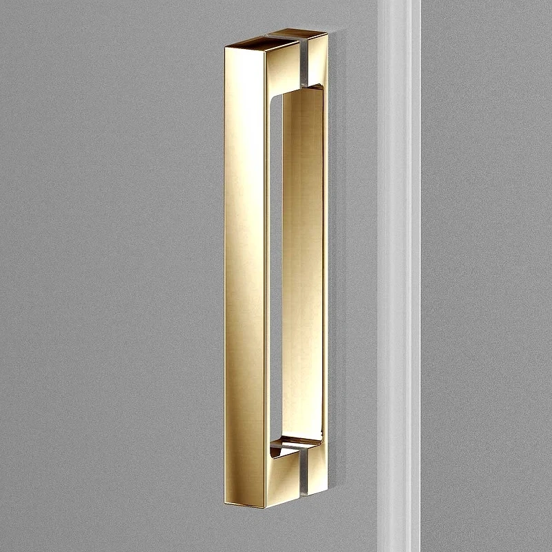 Душевой уголок Vincea Alpha 140x80 VSR-3AL8014CLG профиль Брашированное золото стекло прозрачное