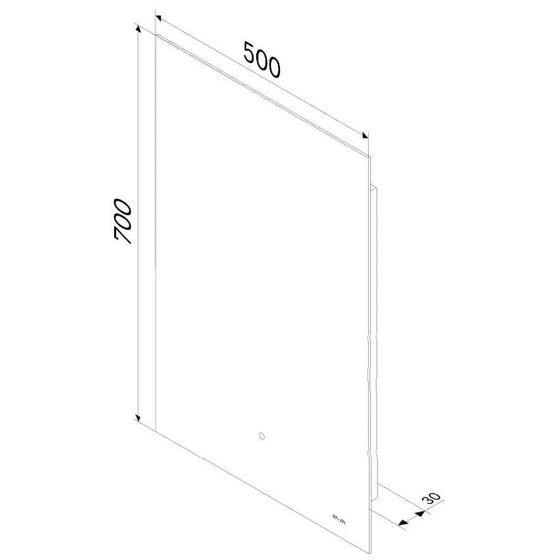 Зеркало AM.PM X-Joy 50 M85MOX10501S с подсветкой с ИК-сенсорным выключателем
