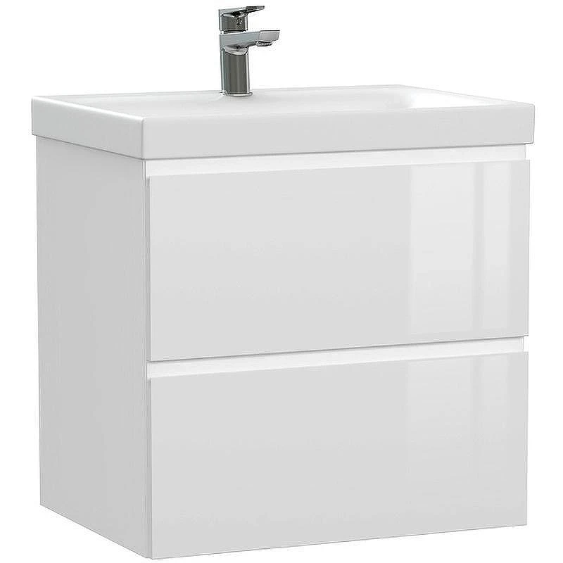 Тумба с раковиной Cersanit Moduo 60 64140+Como 60 S-UM-COM60/1-w подвесная Белая