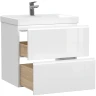 Тумба с раковиной Cersanit Moduo 60 64140+Como 60 S-UM-COM60/1-w подвесная Белая