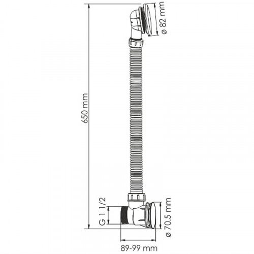 Слив-перелив WasserKRAFT Aisch A203 click-clack Золото матовое