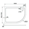 Душевой поддон из искусственного камня Veconi Tezeo 100x90 L TZ11L-10090A-01-19C3 Белый
