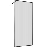 Душевая перегородка Vincea Walk-In 120 VSW-1HP120FLB профиль Черный матовый стекло рифленое