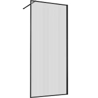 Душевая перегородка Vincea Walk-In 120 VSW-1HP120FLB профиль Черный матовый стекло рифленое