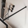 Душевая перегородка Vincea Walk-In 120 VSW-1HP120FLB профиль Черный матовый стекло рифленое