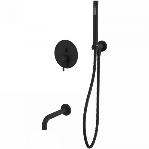 Смеситель для ванны Whitecross Y black YSET06BL Черный матовый латунь встраиваемый