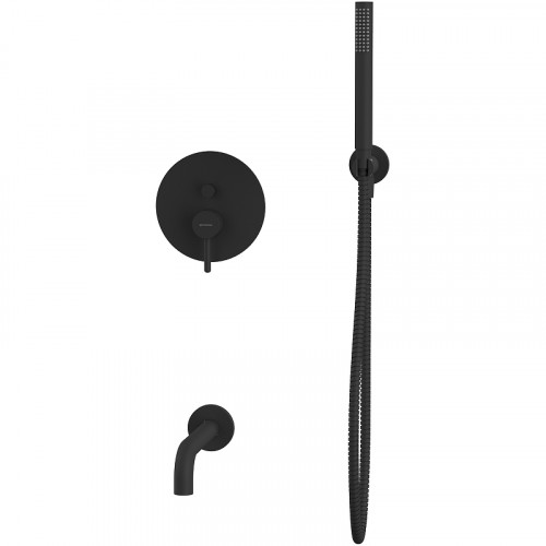 Смеситель для ванны Whitecross Y black YSET06BL Черный матовый латунь встраиваемый