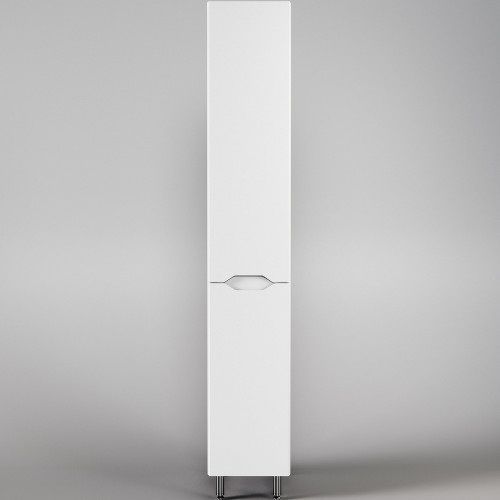 Шкаф пенал Style Line Марелла 30 Люкс Plus СС-00002421 с бельевой корзиной Белый матовый антискрейтч МДФ / ЛДСП