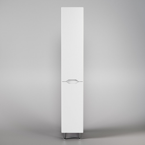 Шкаф пенал Style Line Марелла 30 Люкс Plus СС-00002421 с бельевой корзиной Белый матовый антискрейтч МДФ / ЛДСП