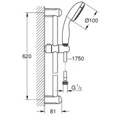 Ручной душ Grohe Tempesta 100 26161001 Хром пластик