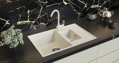 Смеситель для кухни Ulgran Quartz UQ-006-04 Платина латунь