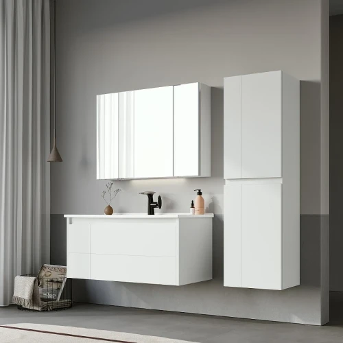 Тумба с раковиной Orka Likya 80 5002492 подвесная цвет Белый матовый