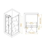 Душевой уголок RGW Passage 80x90 060814489-014 профиль цвет Черный стекло прозрачное