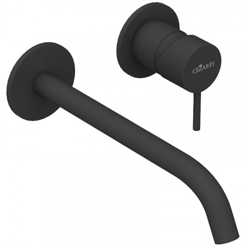 Смеситель для раковины Cezares Leaf LEAF-BLI2-20-L-NOP Черный матовый латунь встраиваемый