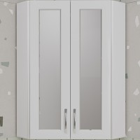 Подвесной шкаф Style Line Эко Стандарт 65 ЛС-00002331 угловой Белый глянцевый МДФ / ЛДСП, стекло