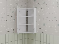 Подвесной шкаф Style Line Эко Стандарт 65 ЛС-00002331 угловой Белый глянцевый МДФ / ЛДСП, стекло