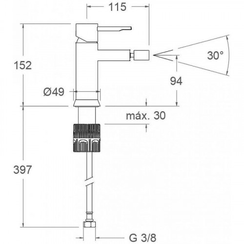 Смеситель для биде Ramonsoler Odisea 390301NM Черный матовый