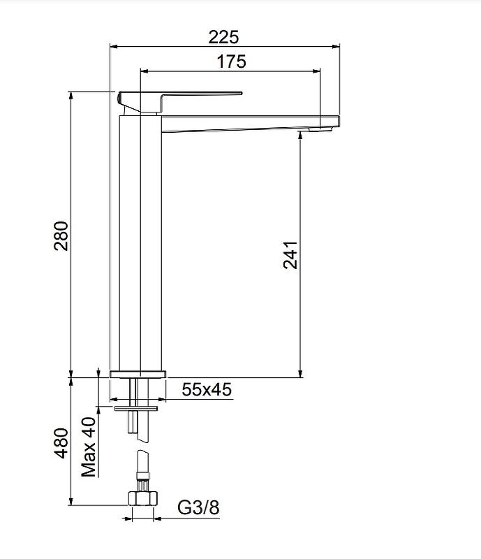 Смеситель для раковины Fiore Kube 100CR8518