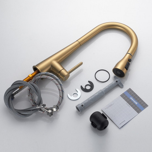 Смеситель для кухни Shevanik S363G цвет Золотой сатин