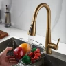 Смеситель для кухни Shevanik S363G цвет Золотой сатин
