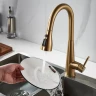 Смеситель для кухни Shevanik S363G цвет Золотой сатин