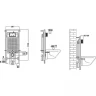 Комплект унитаза с инсталляцией WeltWasser MARBERG 507 + GELBACH 043 MT-WT + MAR 507 RD GL-WT 10000011919 цвет Белый глянцевый с сиденьем Микролифт и клавишей смыва цвет Белый глянцевый