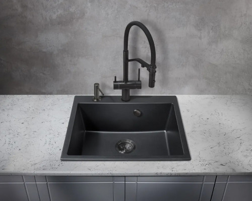 Смеситель для кухни Milacio Ultra MCU.557.TB Total Black латунь