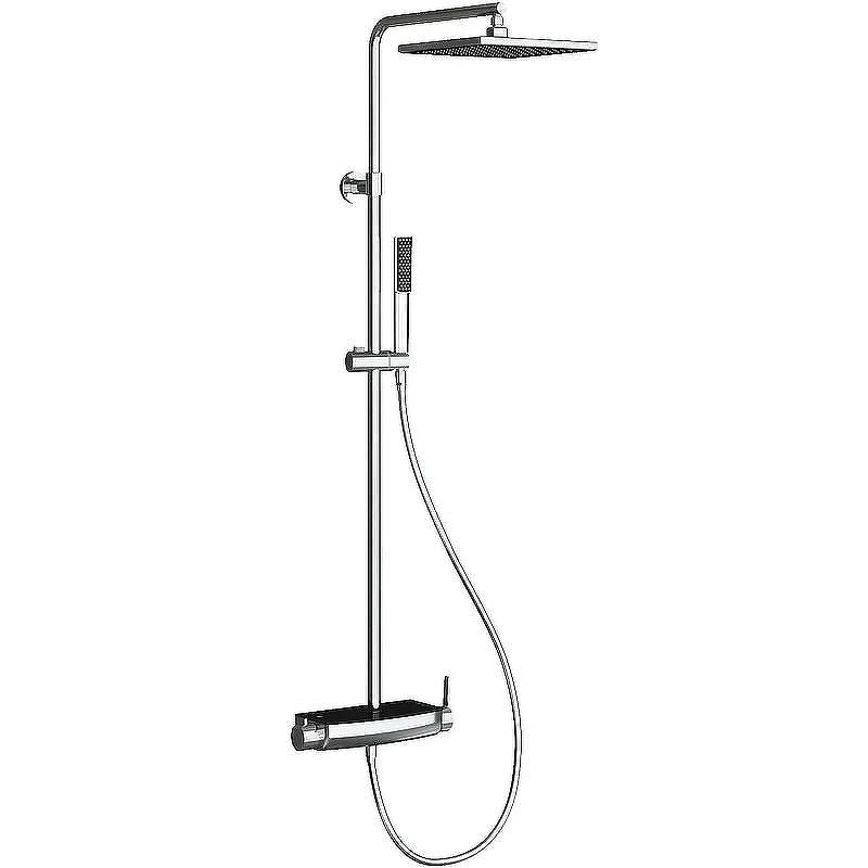 Душевая система Teska Mira DK2923C Хром Черное стекло