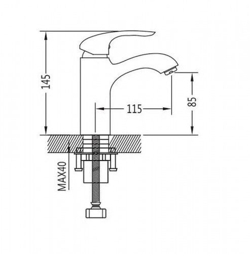 Смеситель для раковины Shevanik S5501 цвет Хром
