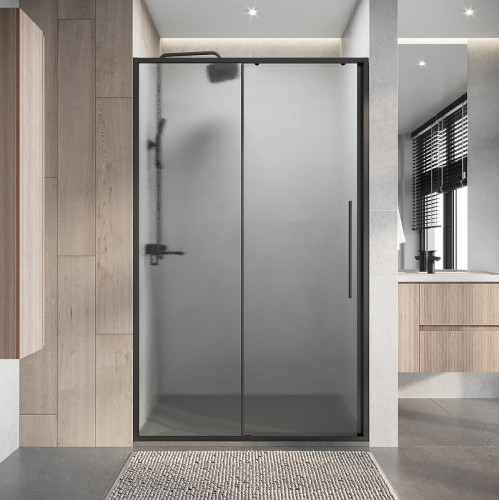 Душевая дверь Niagara Nova 130 L NG-34-L13CHGR профиль цвет Графит матовый стекло шиншилла