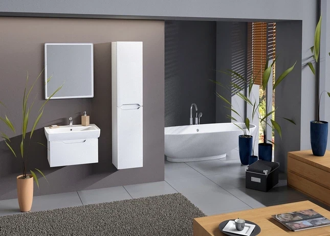 Тумба под раковину Dreja Eco Tiny 50 99.1901 подвесная Белая МДФ / ЛДСП