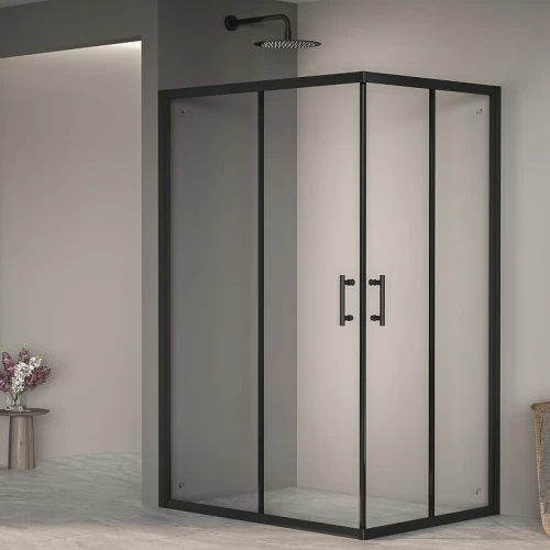 Душевой уголок RGW Passage PA-146B 100x80 020814680-14 профиль Черный стекло прозрачное