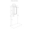 Подвесной шкаф Aquaton Оливия 35 L 1A254703OL01L Белый матовый МДФ / ЛДСП