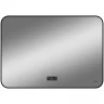 Зеркало Reflection Shadow 800х600 RF5733SH с подсветкой Черное с сенсорным выключателем, диммером, подогревом и часами МДФ / ЛДСП, стекло