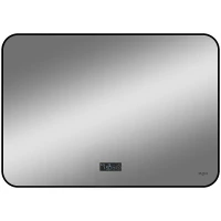 Зеркало Reflection Shadow 800х600 RF5733SH с подсветкой Черное с сенсорным выключателем, диммером, подогревом и часами МДФ / ЛДСП, стекло