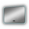 Зеркало Reflection Shadow 800х600 RF5733SH с подсветкой Черное с сенсорным выключателем, диммером, подогревом и часами МДФ / ЛДСП, стекло