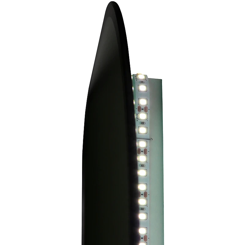 Зеркало Reflection Shadow 800х600 RF5733SH с подсветкой Черное с сенсорным выключателем, диммером, подогревом и часами МДФ / ЛДСП, стекло