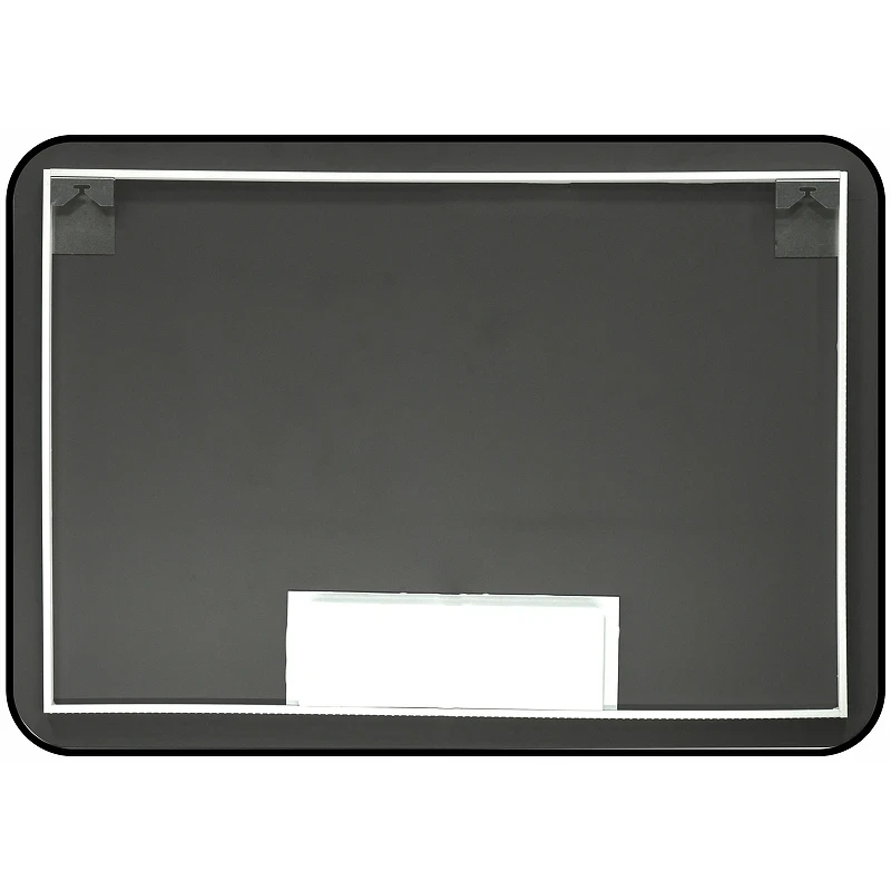 Зеркало Reflection Shadow 800х600 RF5733SH с подсветкой Черное с сенсорным выключателем, диммером, подогревом и часами МДФ / ЛДСП, стекло