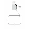 Зеркало Reflection Shadow 800х600 RF5733SH с подсветкой Черное с сенсорным выключателем, диммером, подогревом и часами МДФ / ЛДСП, стекло