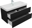 Тумба с раковиной Aquanet Вега 2.0 100 344745 подвесная цвет Черный