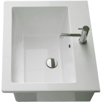 Раковина Globo Forty3 60 FO063.BI*1 Белая фарфор подвесная, полувстраиваемая