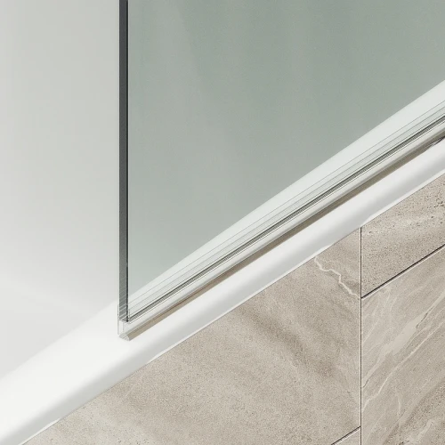 Шторка на ванну Maybah Glass MGV-599-2 700x1400 поворотная на монопетле Бронза стекло прозрачное