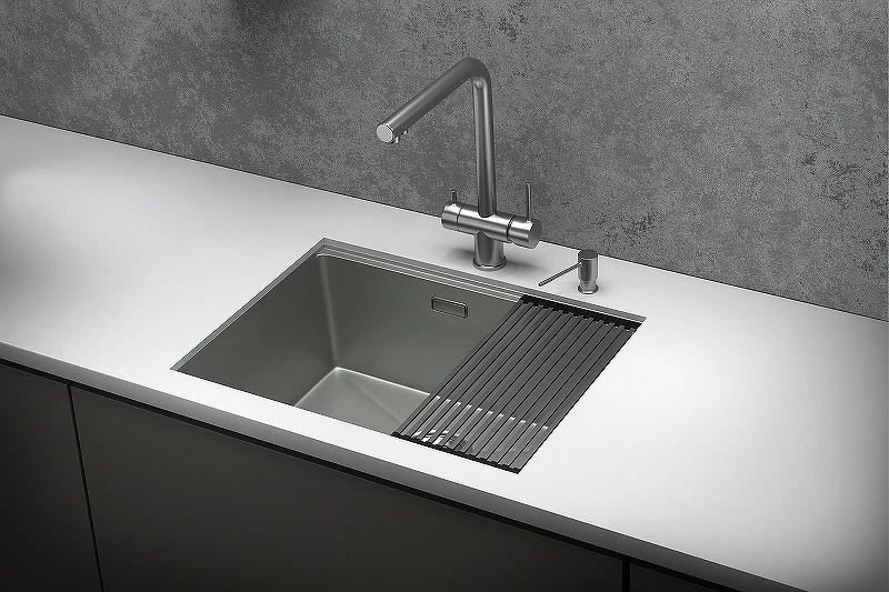 Кухонная мойка Granula Kitchen Space 60 6045U цвет Сталь матовая