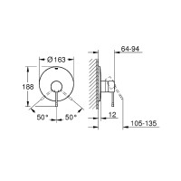 Смеситель для душа Grohe Essence New 19286DL1 Теплый закат матовый