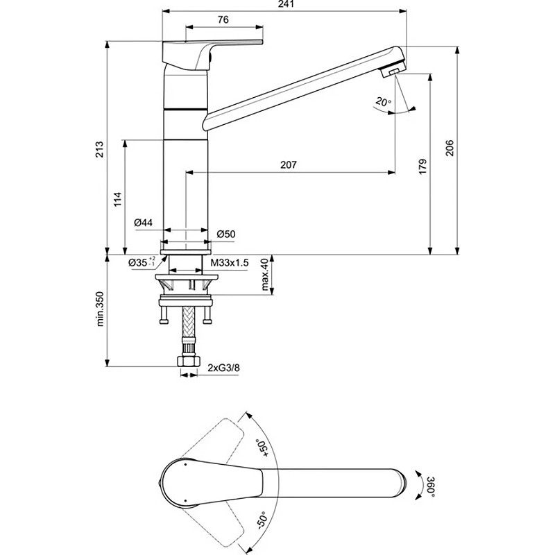 Смеситель для кухни Ideal Standard Cerafine D BC495AA