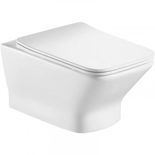 Унитаз Hansmann keramik Kvadro УНИ0003 подвесной Белый с сиденьем Микролифт