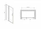 Душевая дверь Abber Sonnenstrand 120 AG04120BS профиль Черный стекло прозрачное