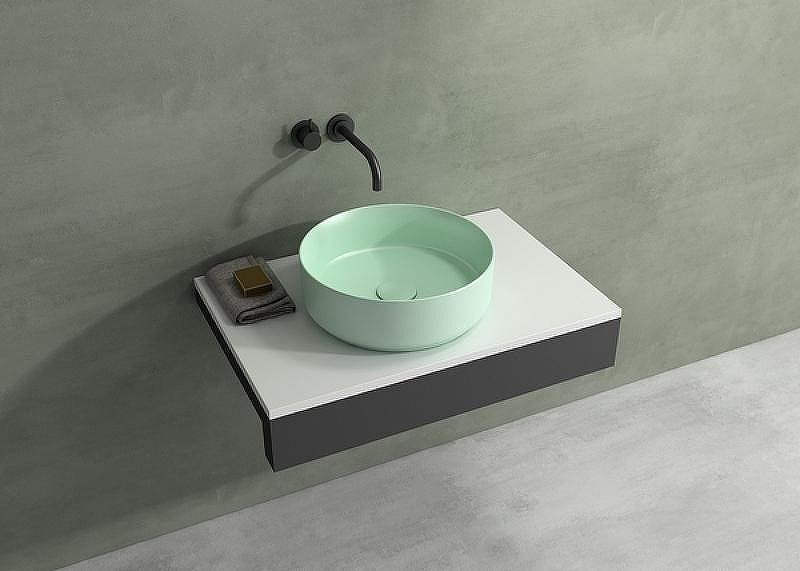 Раковина накладная Isvea Infinity 36 10NF65036-2T Мятно-зеленая матовая